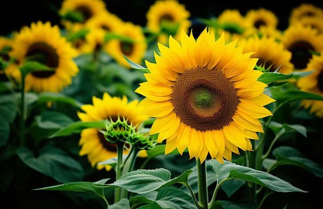 Картинка подсолнухов